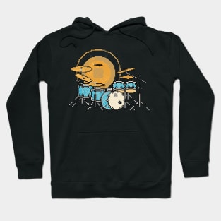 Pixel Blue Sparkle Drums with Gong Hoodie